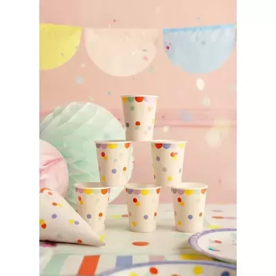 Copos Confettis Pastel