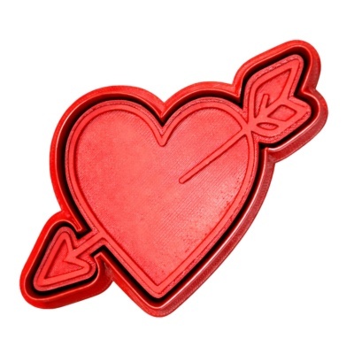 Cortador c/ Carimbo Coração com Flecha