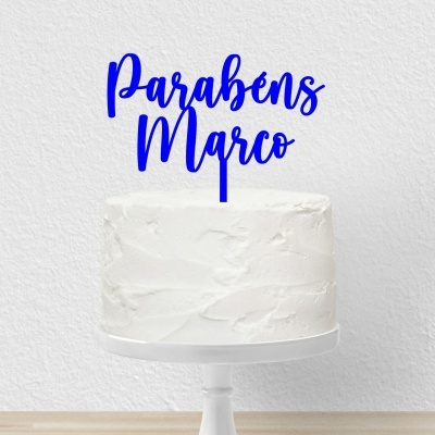 Topo Bolo Acrilico Letra 2