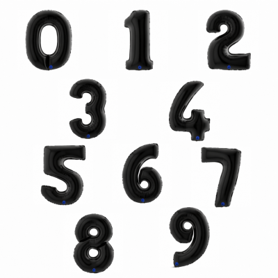 Balão Número Preto Gigante