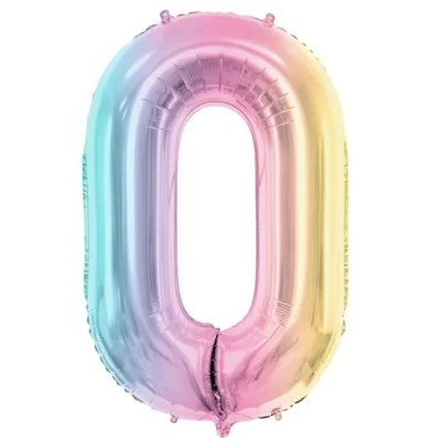 BALÃO #0 RAINBOW 86CM