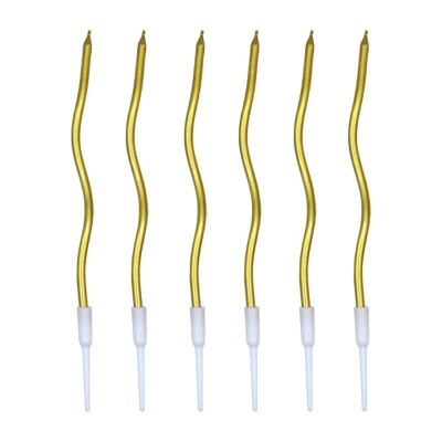 Velas Espiral Finas Dourado