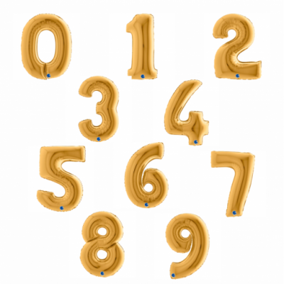 Balão Número Dourado Gigante