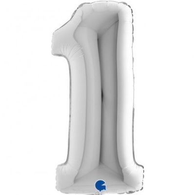 Balão Número Prateado Gigante