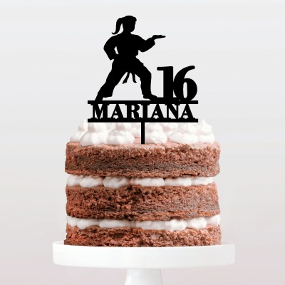 Topo Bolo Judo Menina Nome e Idade