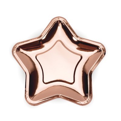 Pratos Estrela Rosegold Pequenos