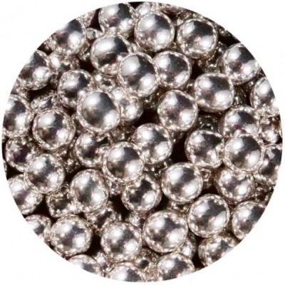 Esferas Chocolate Prateado Metalizado 8mm