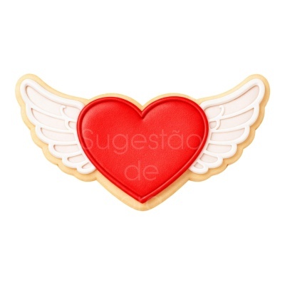 Cortador c/ Carimbo Coração com Asas