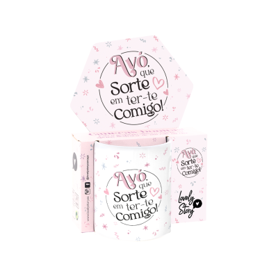 Caneca Avó que sorte é ter-te comigo!