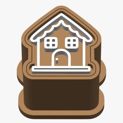 Molde Brigadeiro c/ Carimbo Casinha de Natal