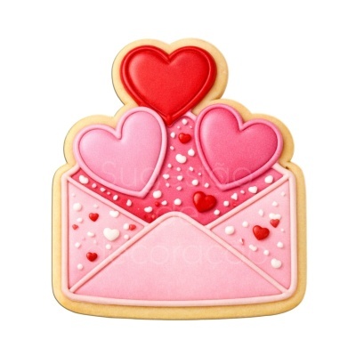 Cortador c/ Carimbo Carta de Amor Corações