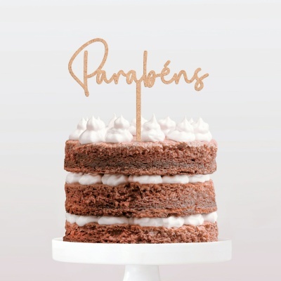 Topo Bolo Parabéns Letra 1 MDF