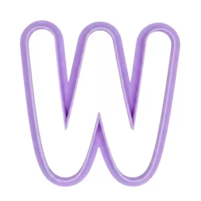 Cortador de Bolachas - Letras Alfabeto - W