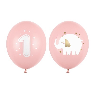 Conj. 4 Balões 1º Aniverário Rosa