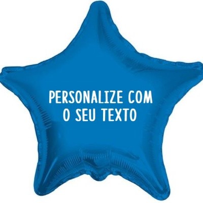 Balão + Texto Estrela Azul