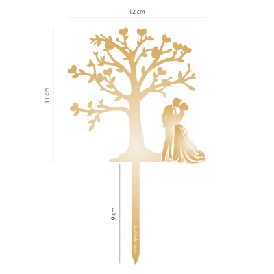 Topo Bolo Noivos Árvore