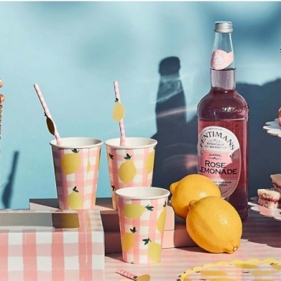 Copos Lemon & Gingham