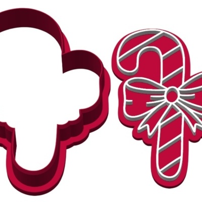 Cortador c/ Carimbo Candy Cane