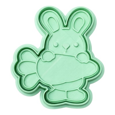 Cortador c/ Carimbo Coelho com Cenoura