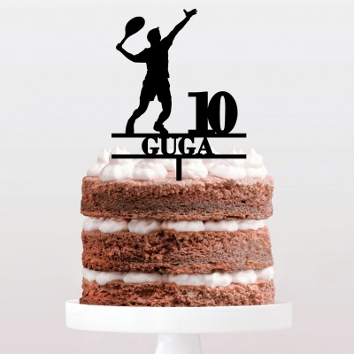 Topo Bolo Ténis Padel Homem Nome e Idade