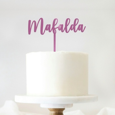 Topo Bolo Acrilico Letra 2