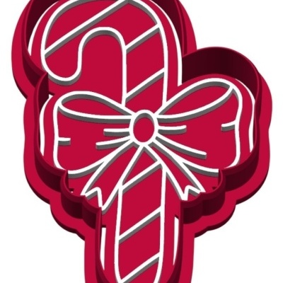 Cortador c/ Carimbo Candy Cane