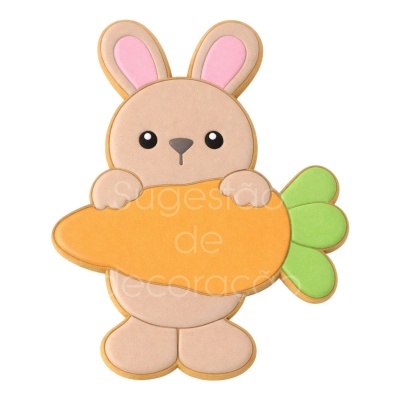 Cortador c/ Carimbo Coelho com Cenoura