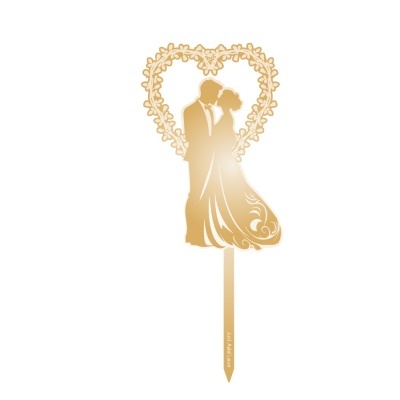 Topo Bolo Noivos Flores