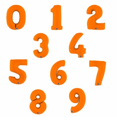 Balão Número Laranja Gigante