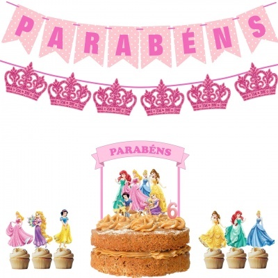 Kit Festa Princesas Disney