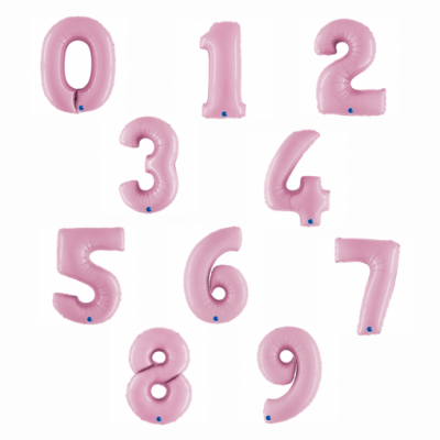 Balão Número Rosa Pastel Gigante