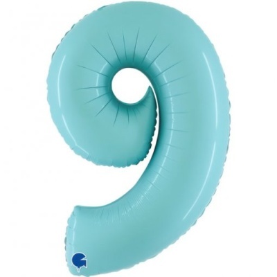 Balão Número Azul Menta Gigante