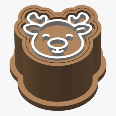 Molde Brigadeiro c/ Carimbo Rena de Natal