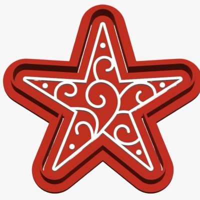 Cortador c/ Carimbo Estrela de Natal