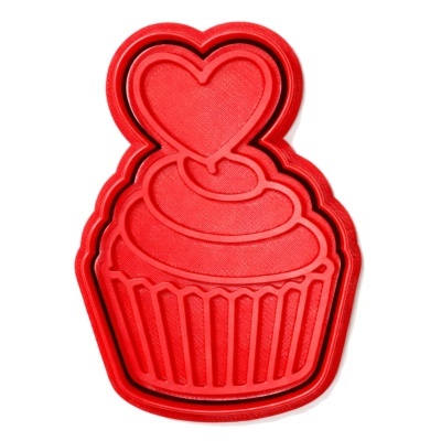 Cortador c/ Carimbo Cupcake do Amor