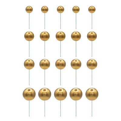 Toppers Bolas Dourado - conj.20