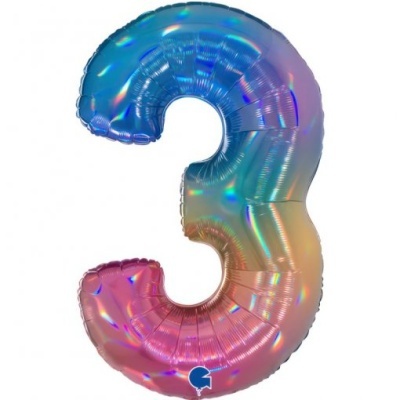 Balão Número Rainbow Gigante