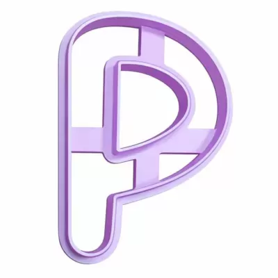 Cortador de Bolachas - Letras Alfabeto - P