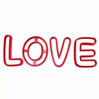 Conj. Cortadores de Bolachas - LOVE