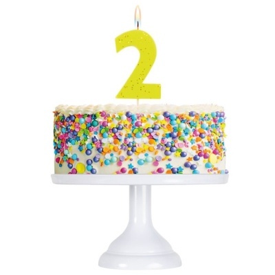 Vela Número Fluorescente 2