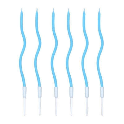 Velas Espiral Azul Claro