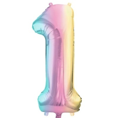 Cópia de BALÃO #1 RAINBOW 86CM