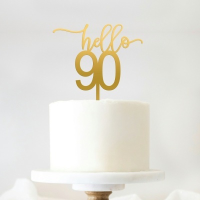 Topo Bolo Hello 90 Acrilico