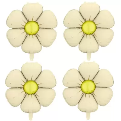 Conj. 4 Balões Flor Creme 65cm