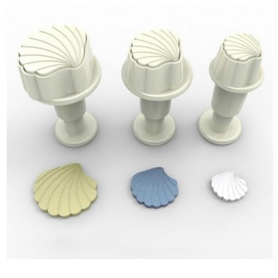 Conj. 3 Mini Cortadores Conchas