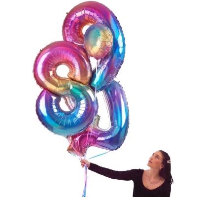Balão Número Rainbow Gigante