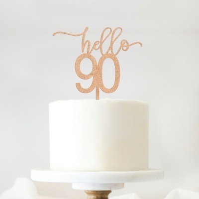 Topo Bolo Hello Idade MDF