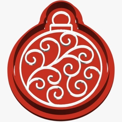 Cortador c/ Carimbo Bola de Natal