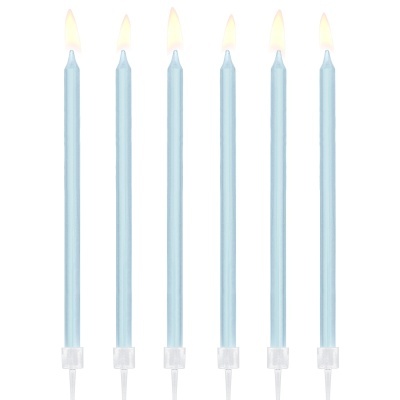 Velas Altas Azul Pastel