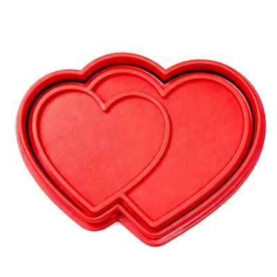 Cortador c/ Carimbo 2 Corações